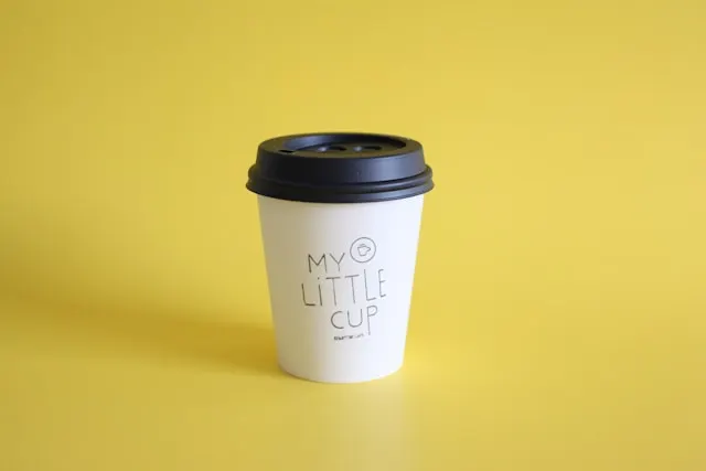 coffee-cup, yellow-bg, backdrop-yellow